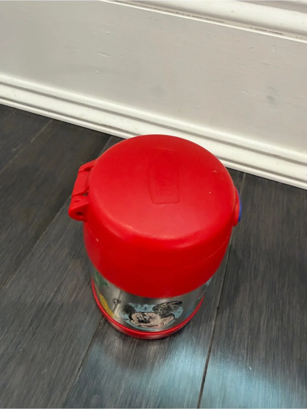 Disney Thermos Red and Blue Mickey Mouse Insulated Snack Food Lunch Jar